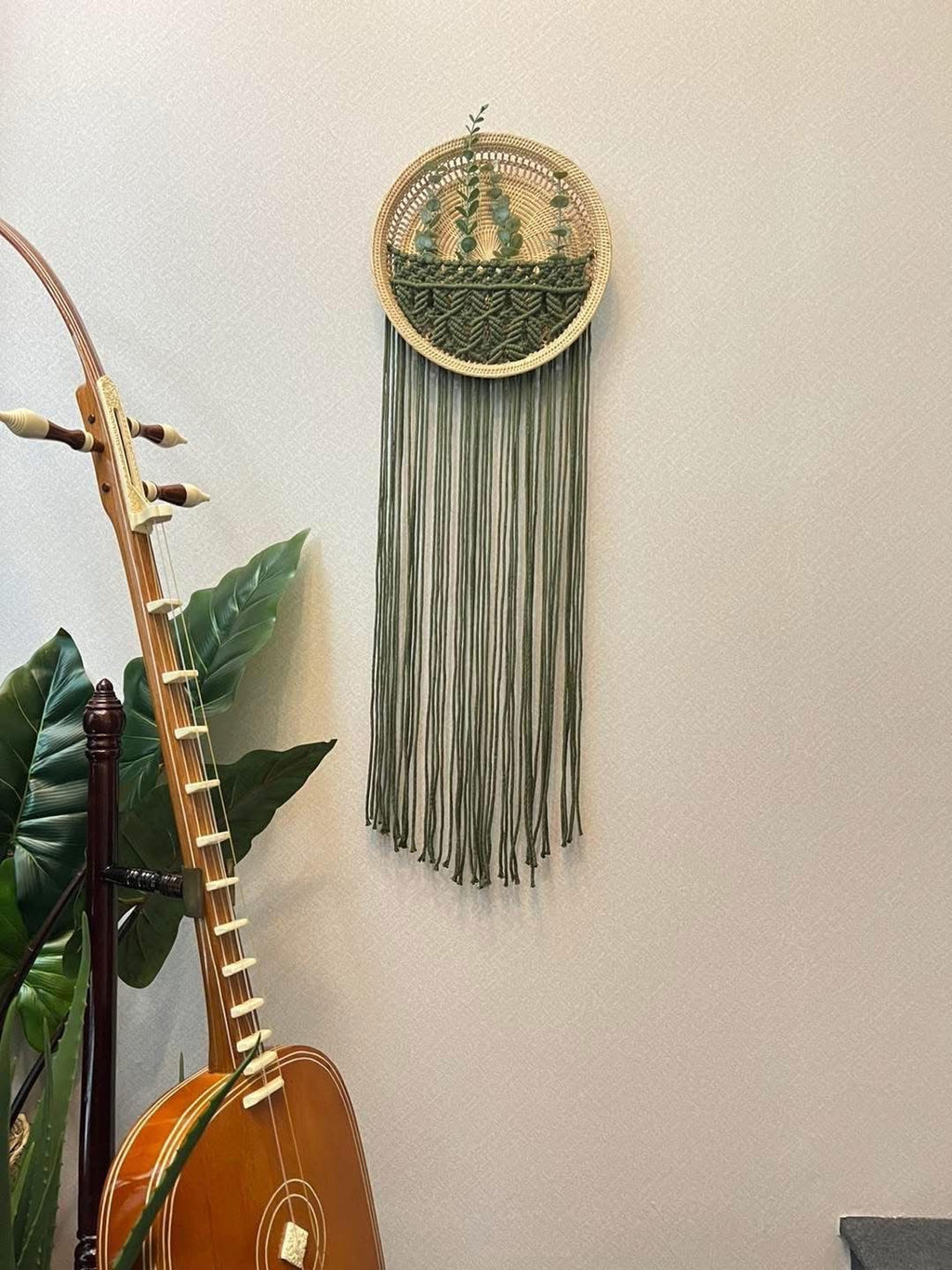 Handwoven Cambodian Macramé Wall Hanging – Phnom Penh Handmade Decor