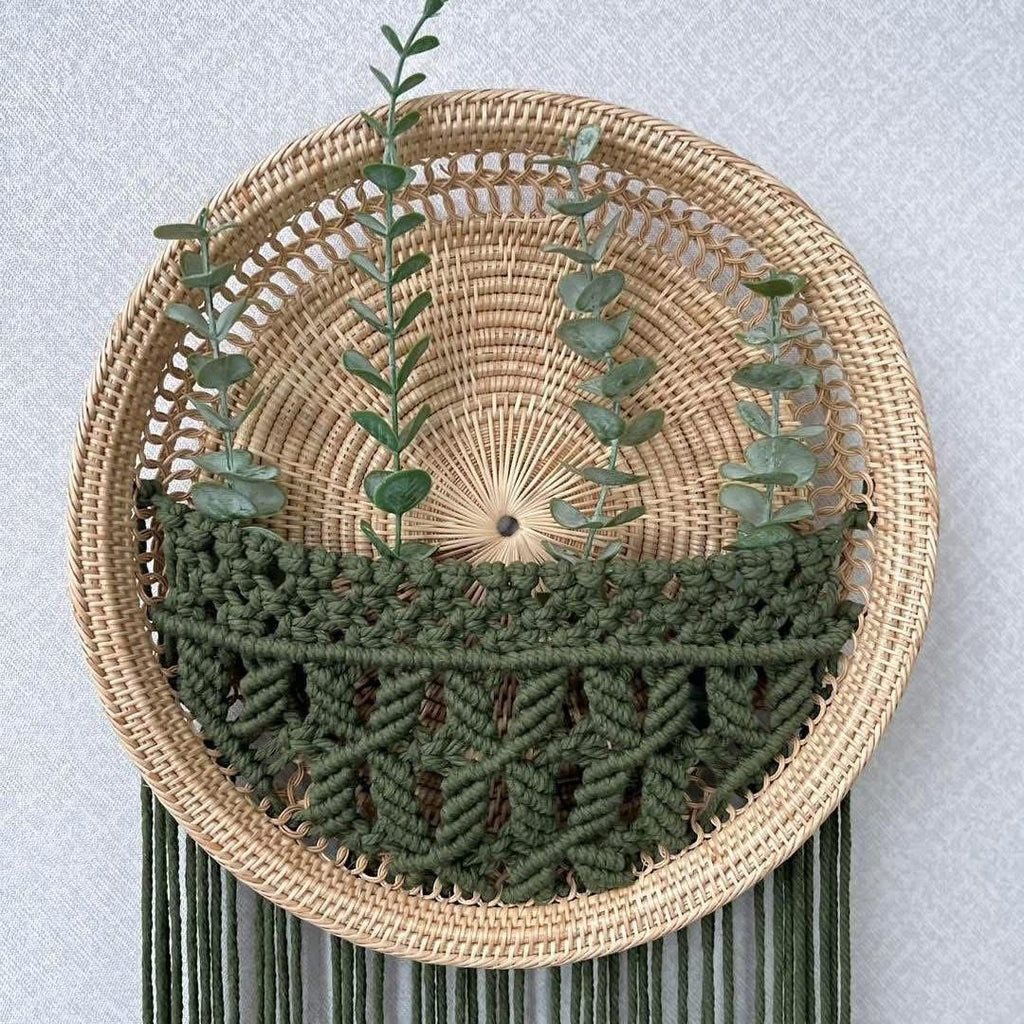 Handwoven Cambodian Macramé Wall Hanging – Phnom Penh Handmade Decor
